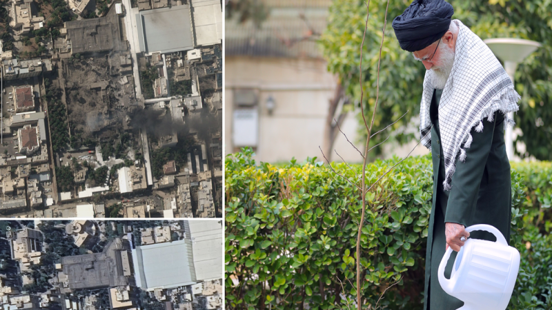 El jardín verde de la casa del mártir ayatolá Jameneí y el jardín negro de la Civilización Occidental