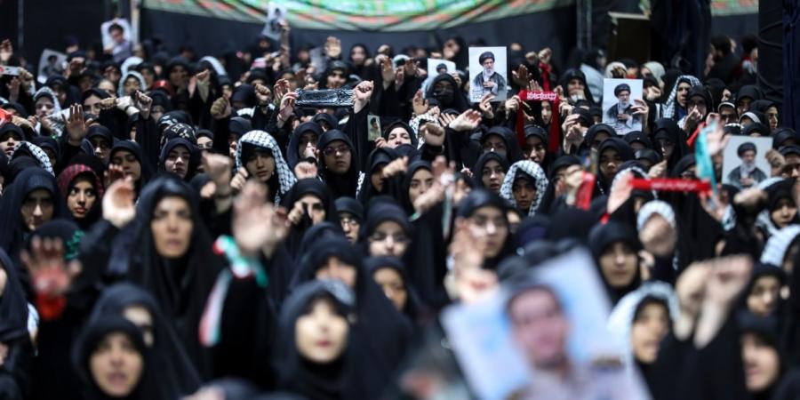 Arbaeen mourning ceremony attended by student mourning groups near the martyrdom site of Martyr Khamenei