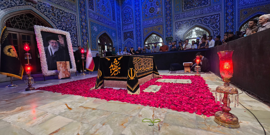 The blessed resting place of Martyr Khamenei and his martyred family members